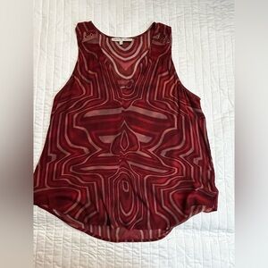 Search for Sanity Red abstract print tank top